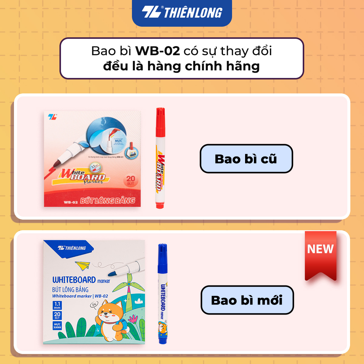 Bộ 10 Bút lông bảng Thiên Long WB-02