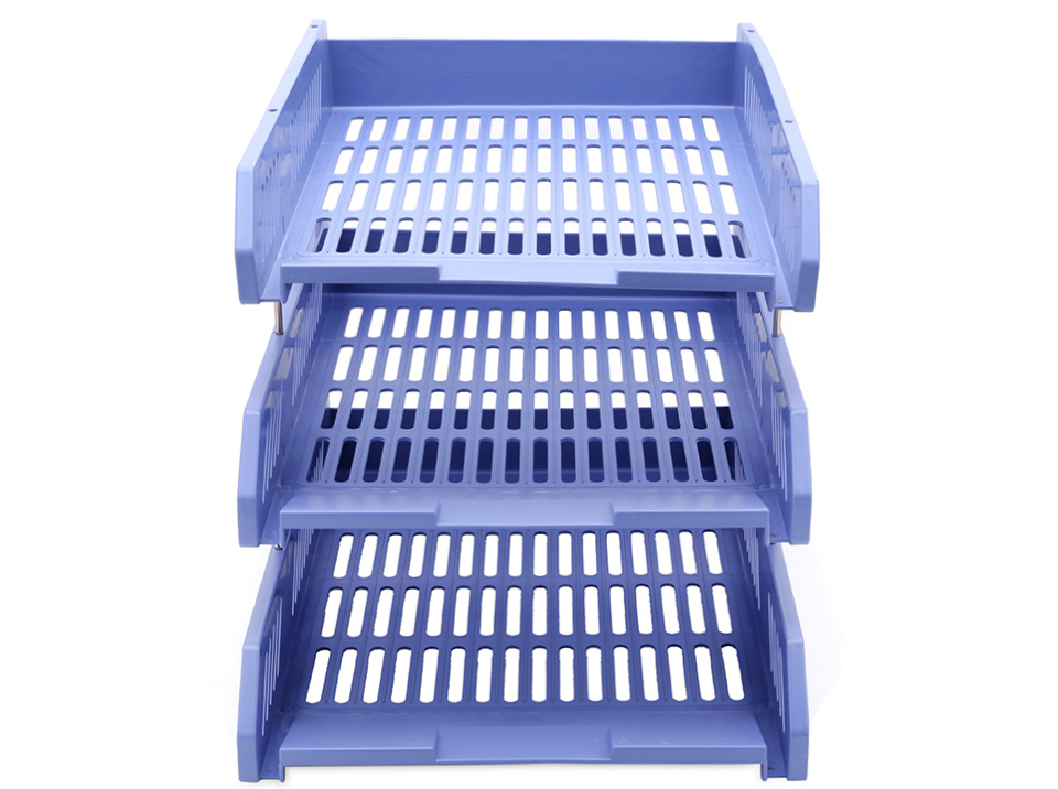 Khay đựng hồ sơ nhựa 3 tầng B2060 màu ngẫu nhiên