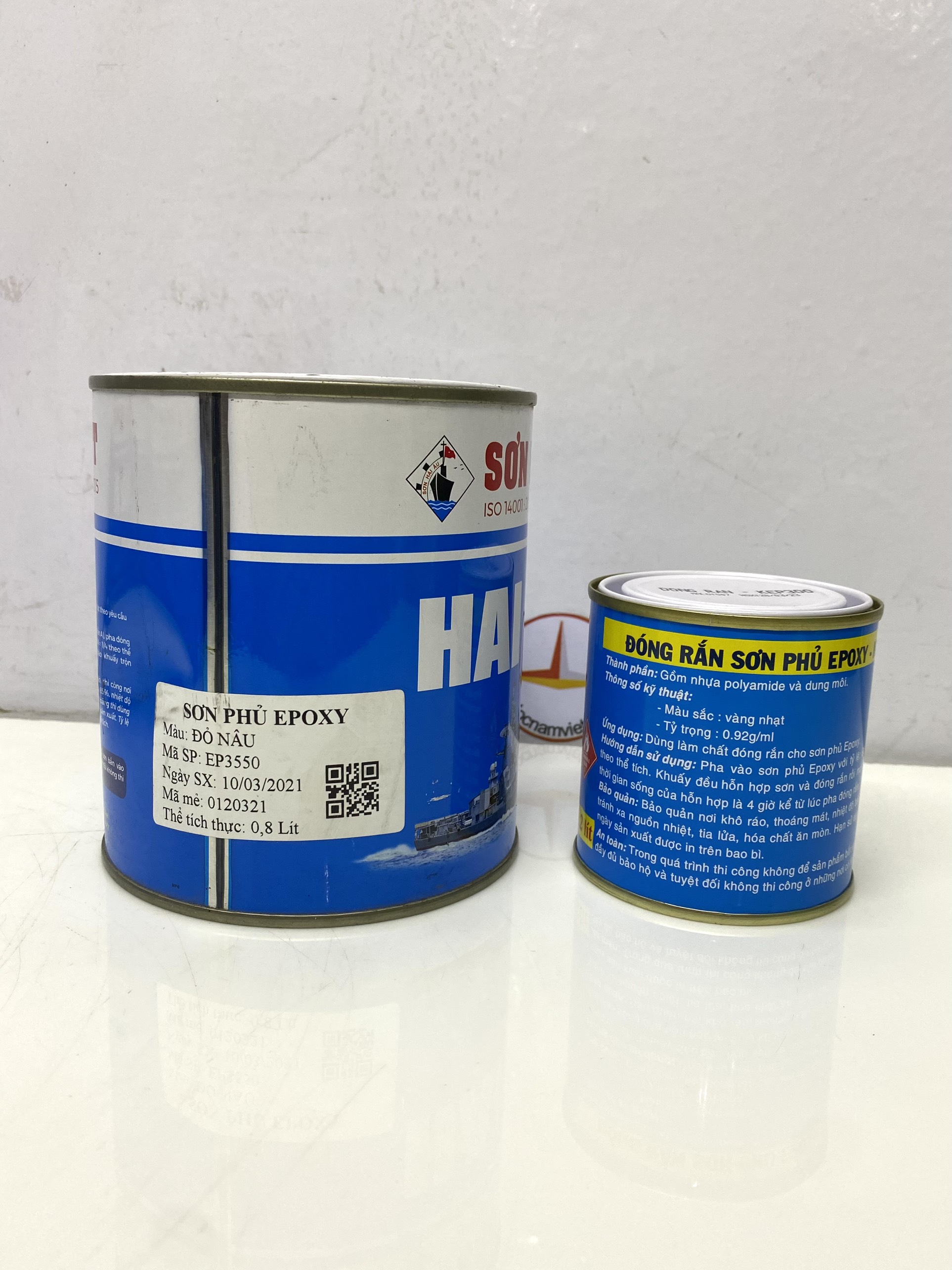 Sơn Epoxy Hải Âu màu đỏ EP550 1L/Bộ