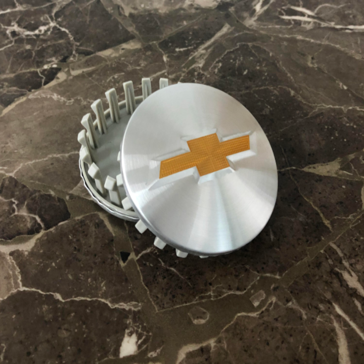 Logo chụp mâm, ốp lazang bánh xe ô tô Chevrolet 83mm, Chất liệu hợp kim nhôm và nhựa ABS cao cấp