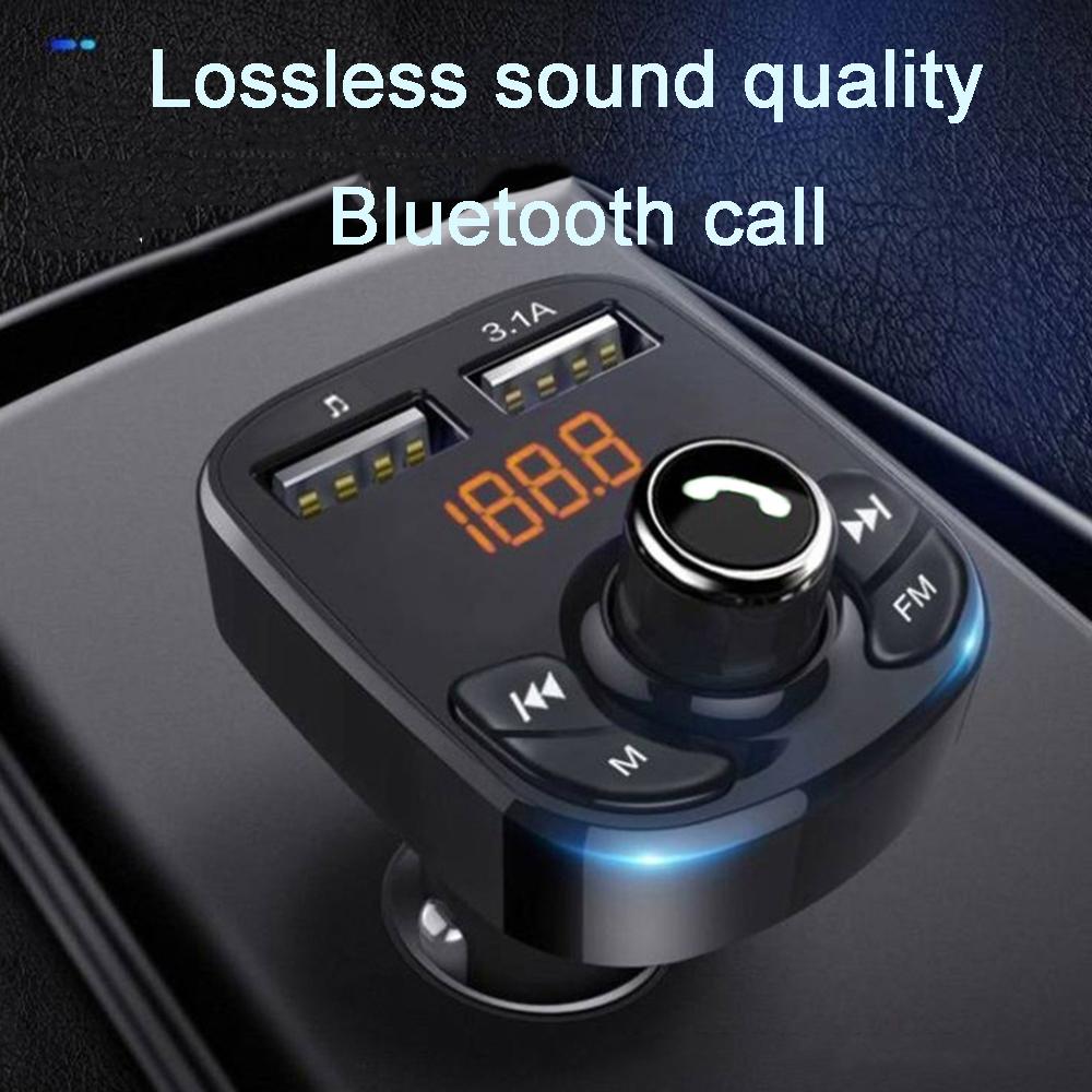 Bộ phát xe FM FM tương thích Bluetooth MP3 Người chơi MP3 Người chơi không dây Bộ thu âm thanh Dual Dual USB Sạc nhanh 3.1A