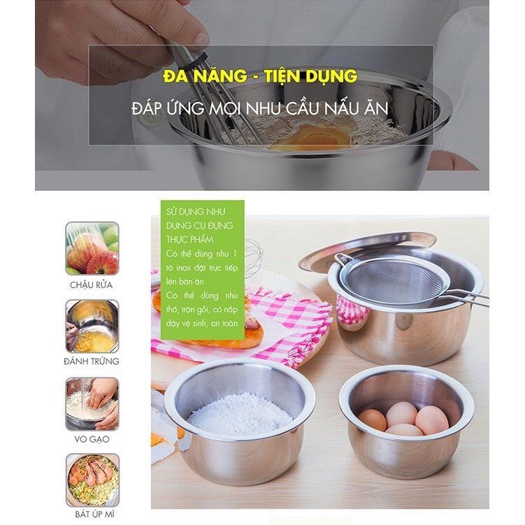 Bộ 5 KHUÔN INOX CÓ NẮP nhiều kích thước