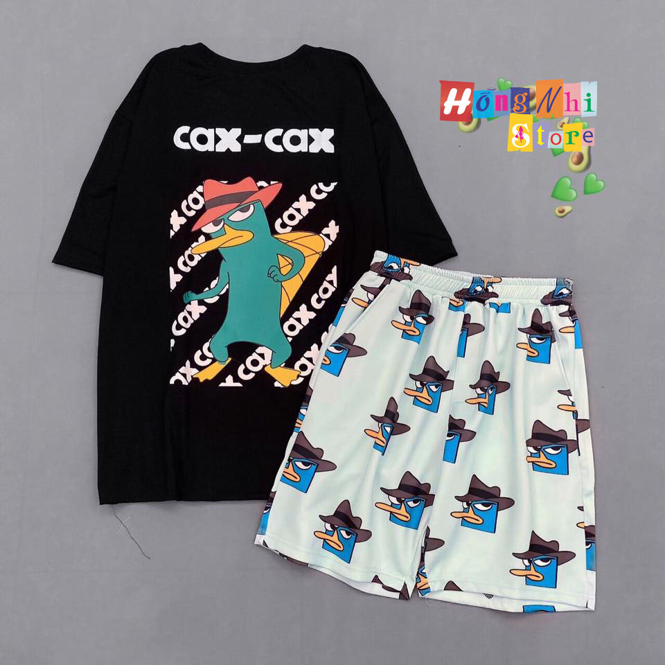 Quần Short Cartoon Unisex Hình Vịt - Quần Đùi Hoạt Hình Siêu Cute - MM