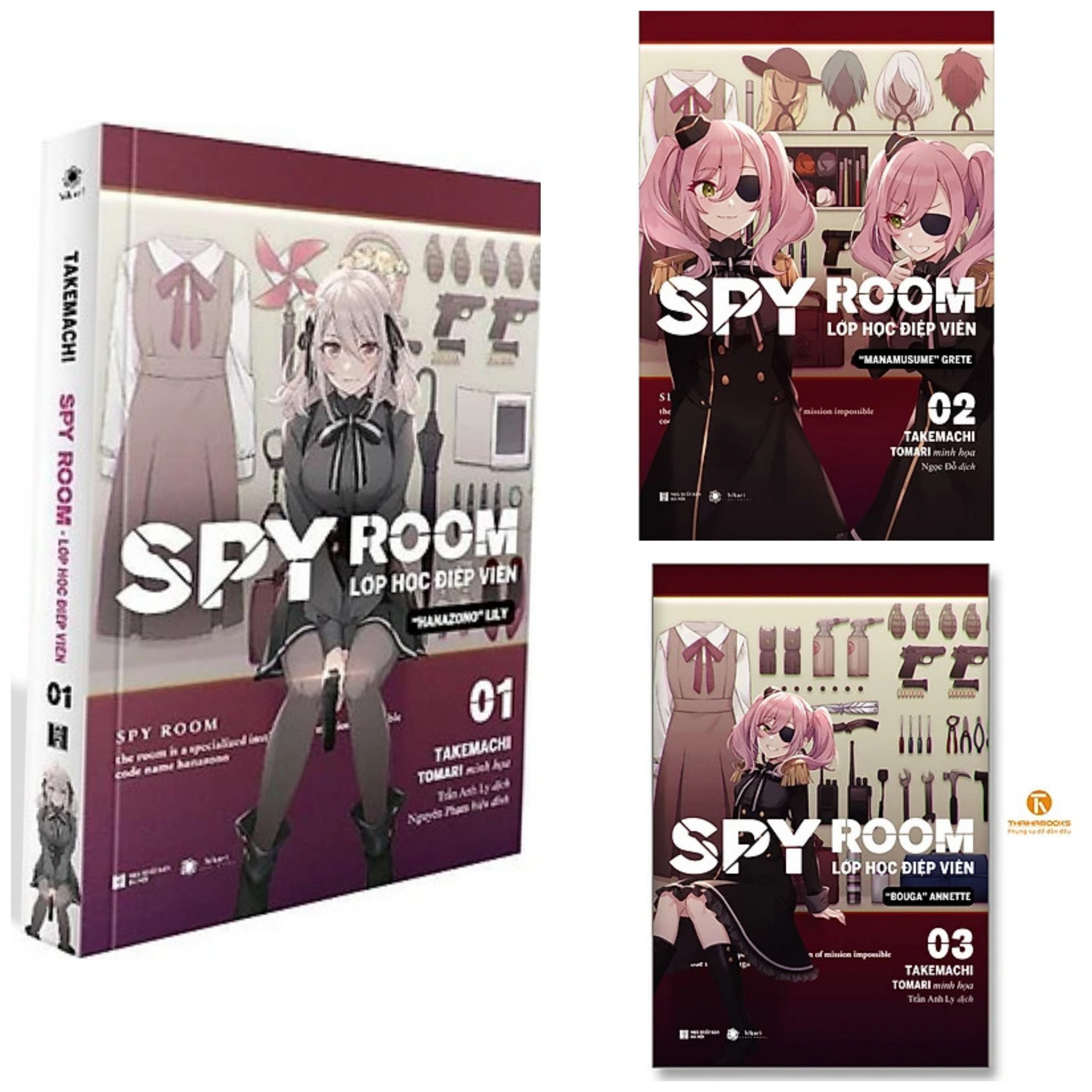 Hình ảnh Combo 3Q Light novel: Spyroom Lớp học điệp viên (Tập 1+2+3) / Tặng kèm bookmark + móc khóa