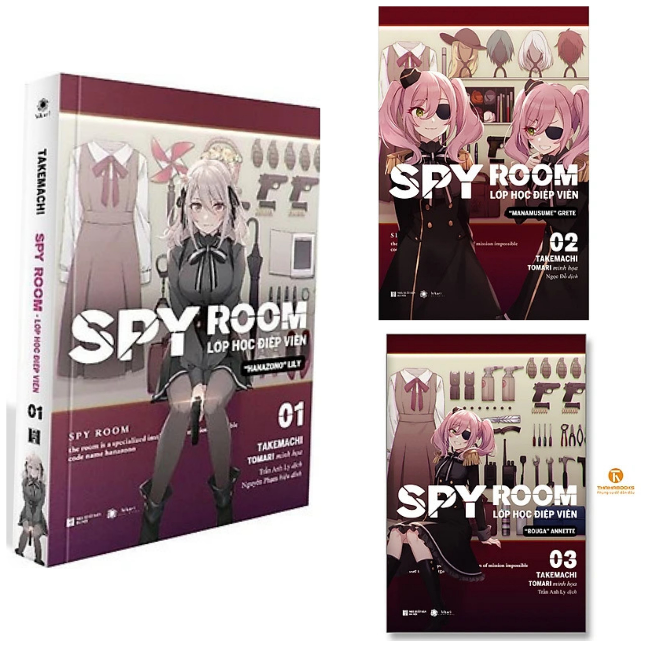 Combo 3Q Light novel: Spyroom Lớp học điệp viên (Tập 1+2+3) / Tặng kèm bookmark + móc khóa