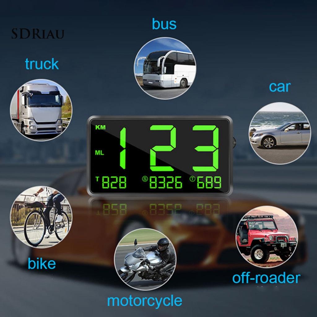 *QCDZ* GPS Speedometer Large Screen Speeding Alarm System ABS Digital Auto Odometer for Car