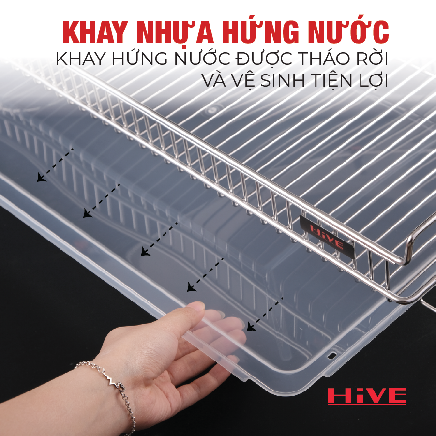 Kệ (giá) để chén bát HiVE DG Big 2 tầng inox 304