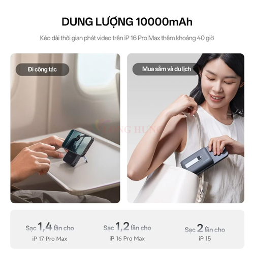 Sạc dự phòng Cuktech Magnetic Power Bank Magnetic 10000mAh 35W CP13 WPB100 - Hàng chính hãng