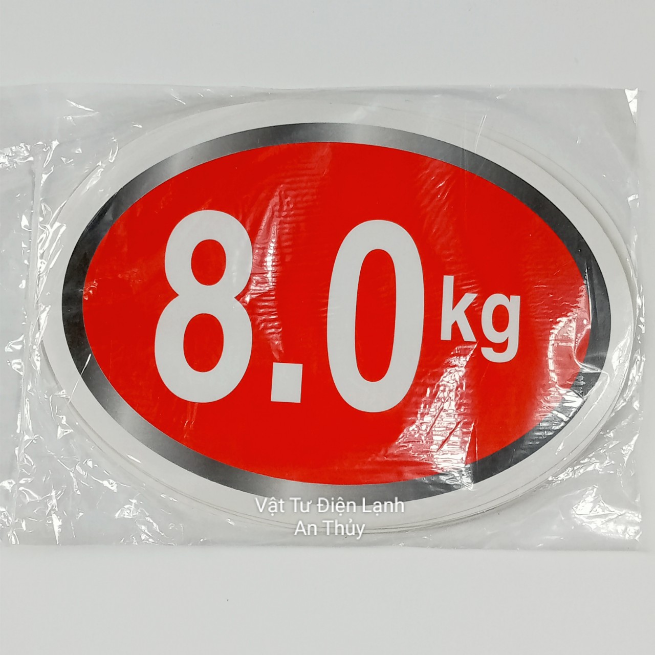 Combo 10 tem 8.0kg dán máy giặt - Tem KG máy giặt - Tem số máy giặt - Tem trang trí máy giặt - Tem trọng lượng máy giặt
