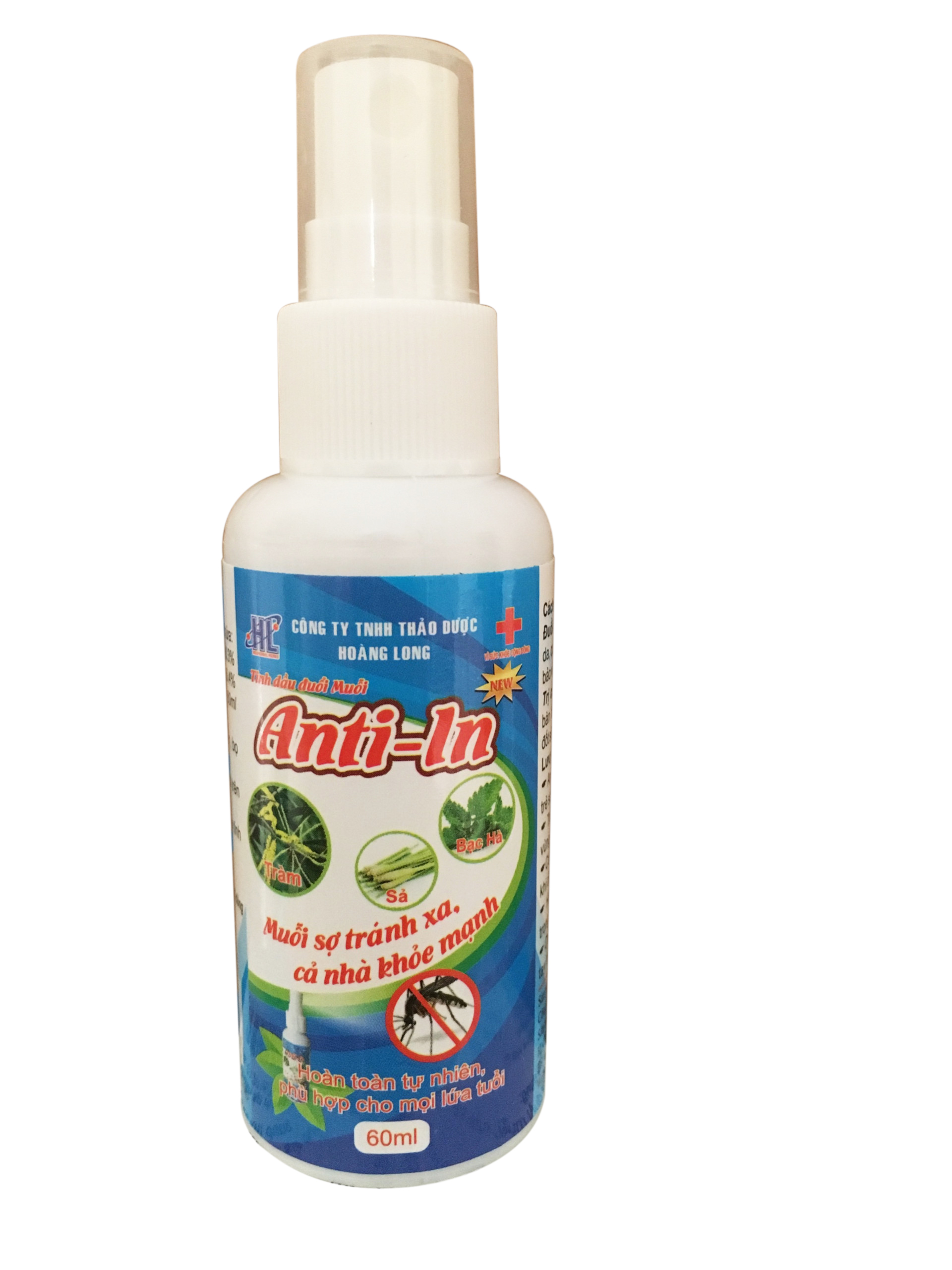Tinh dầu đuổi muỗi Anti-In 60ml - Sả chanh