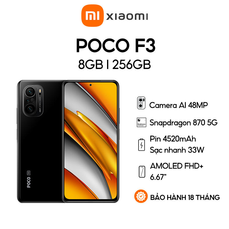 Điện Thoại Thông Minh Xiaomi Poco F3 8GB l 256GB - Hàng Chính Hãng