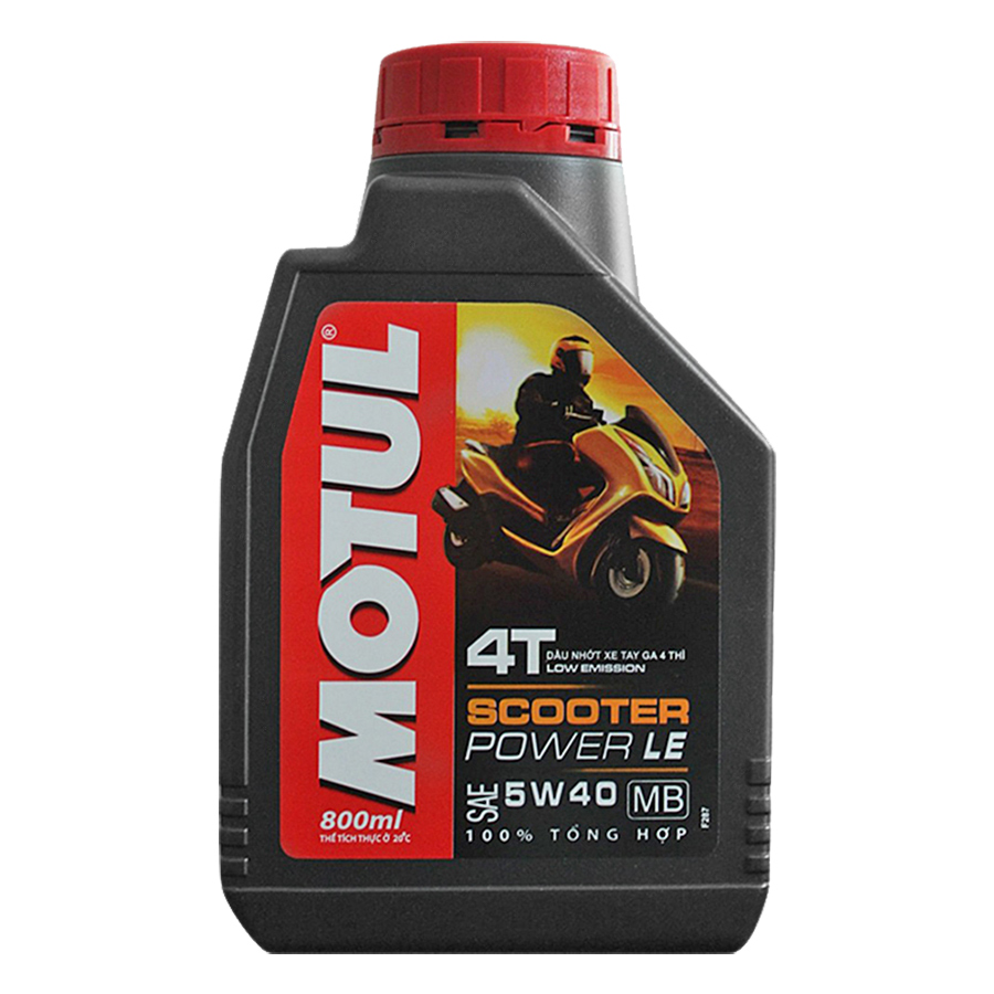 Combo Nhớt Motul Scooter Power Le 5W40 Và Chai Phu Gia Xăng Bullsone Motorbike