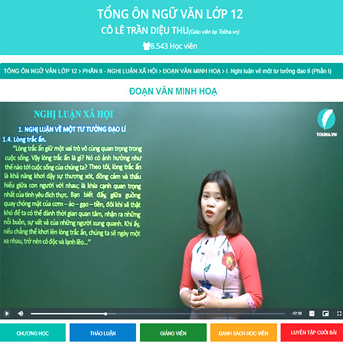 Khóa học TỔNG ÔN NGỮ VĂN LỚP 12 cô Diệu Thu - 09 tháng