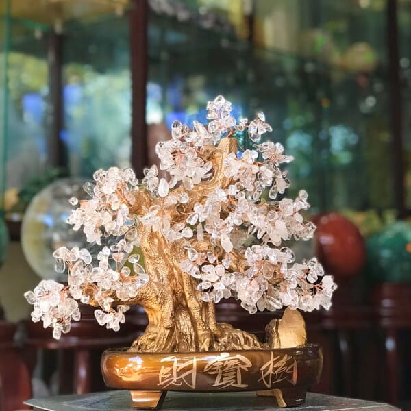 Cây Tài Lộc Thạch Anh - Cây Kho Báu 28cm