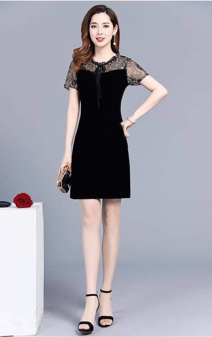 Đầm Dáng Ôm Pha REN Cao Cấp Màu Sắc Nhã Nhặn Thật Sự Phù Hợp Để Tới Công Sở Haint Boutique D15