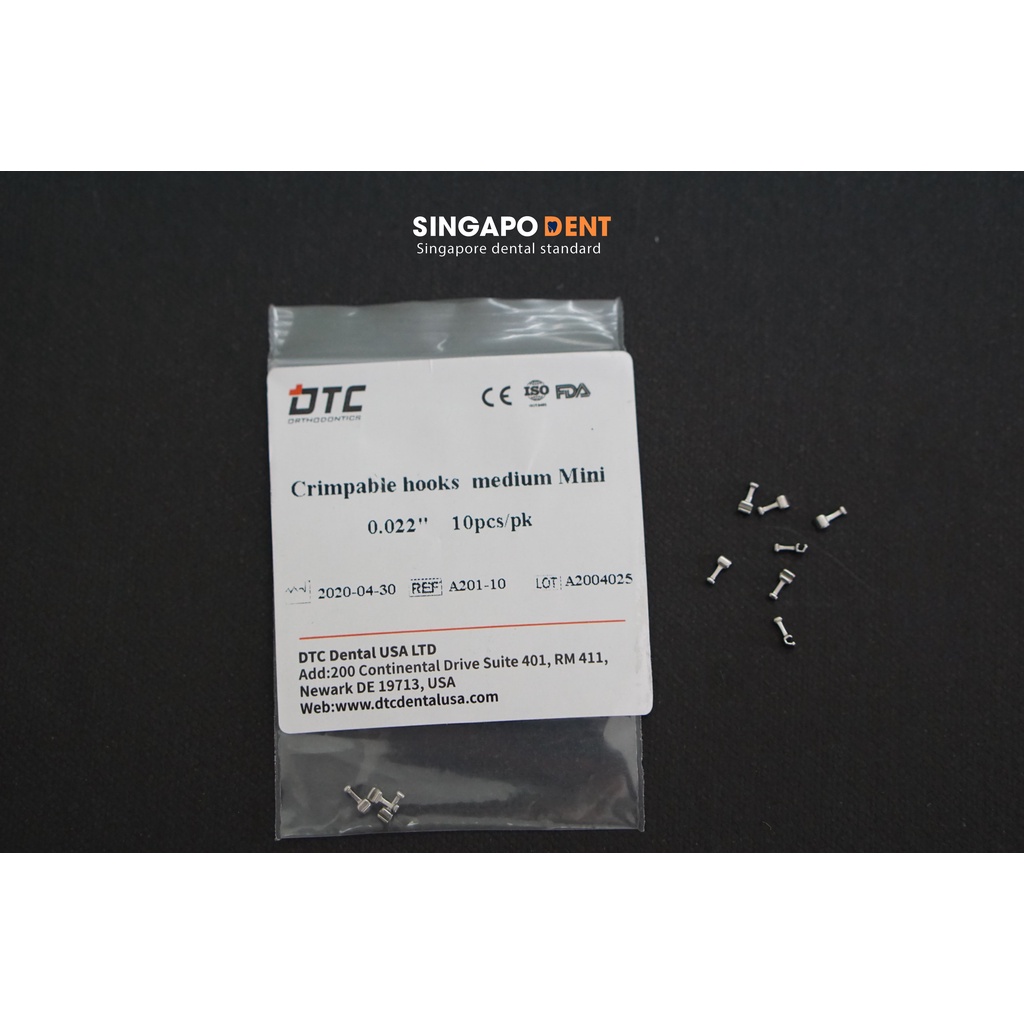 HOOK 2.2MM-DTC (CRIMPABLE HOOKS MEDIUM)_Dùng trong nha khoa_Niềng răng_Chỉnh nha [Chính hãng][Ảnh thật