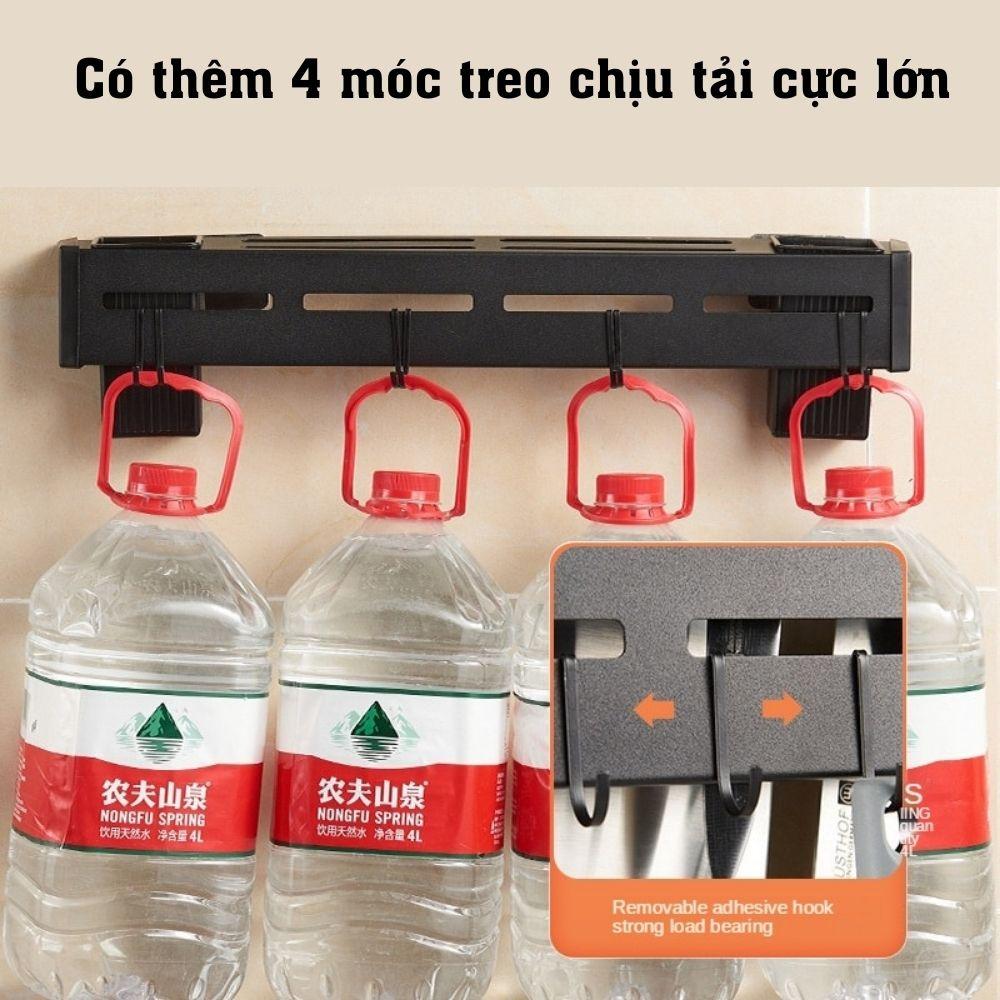 Giá cài dao treo tường có móc treo kệ treo đồ nhà bếp dán tường đa năng thông minh bằng thép sơn tĩnh điện chịu lực