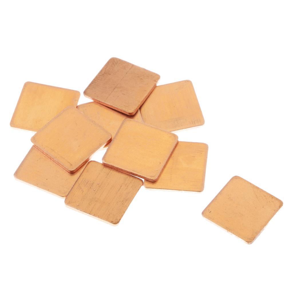 10xCooling Copper Thermal Pads Suitable for Chipset CPU Laptop GPU