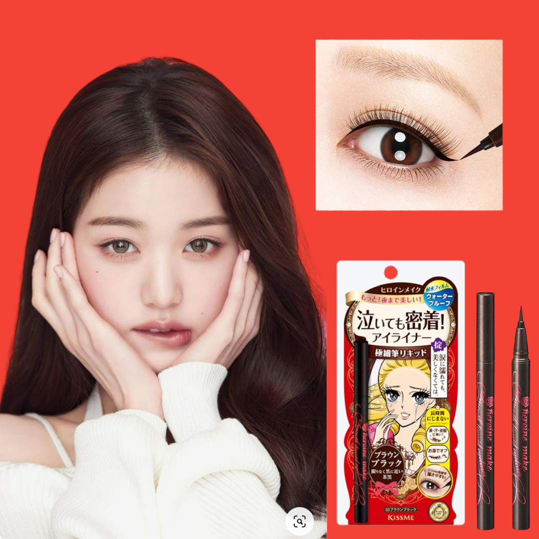 Bút Kẻ Mắt Nước Siêu Chống Trôi Kissme Heroine Make Smooth Liquid Eyeliner Nét Kẻ Mãnh (Màu Nâu Đen)