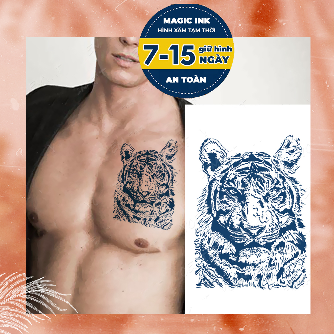 Hình xăm dán tạm thời 15 ngày Magic Ink - mz278 - xăm giả đẹp & ngầu y xăm thật, chống nước 100%