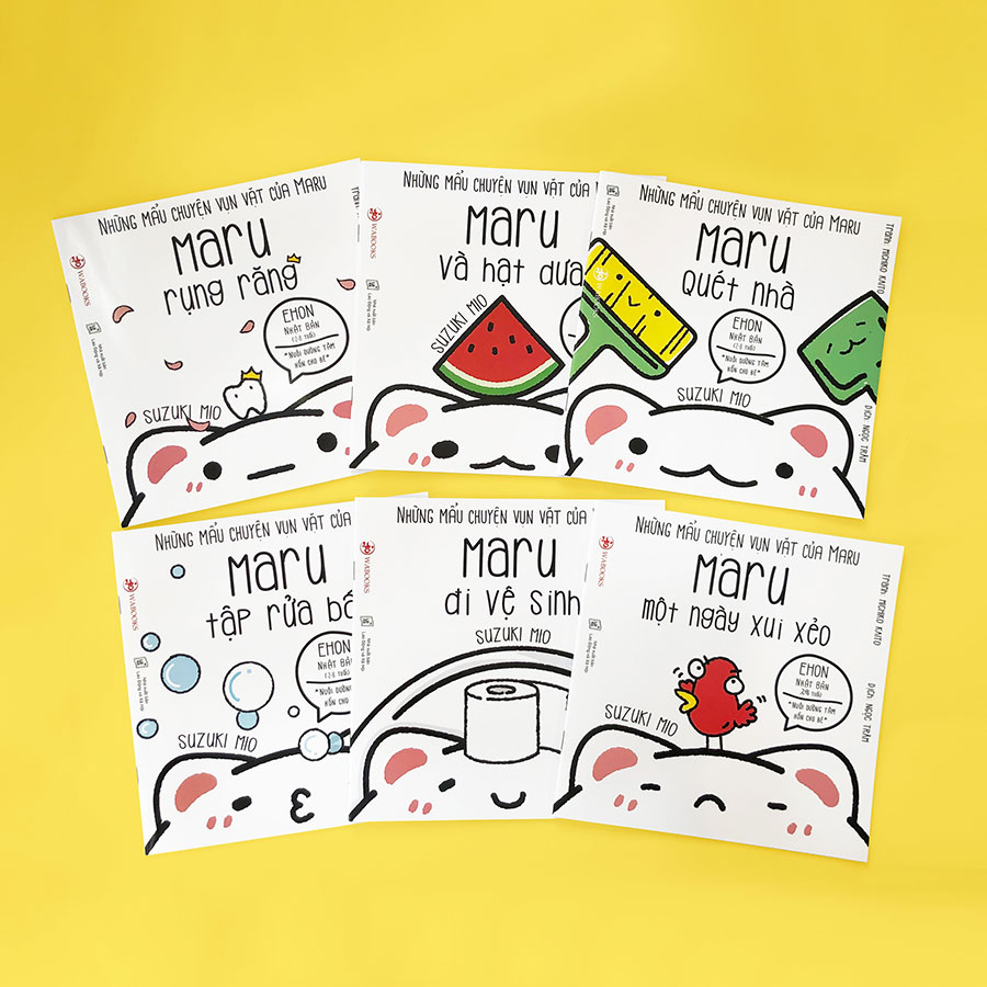 Set 6 cuốn Ehon "Những chuyện vụn vặt của Maru" - Cho bé 2-8 tuổi thông minh, sáng tạo