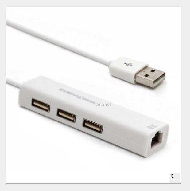 Khuyến mại card mạng USB không ổ đĩa với 3 cổng Bộ chia USB2.0 HUB sang bộ chuyển đổi card mạng có dây bên ngoài RJ45