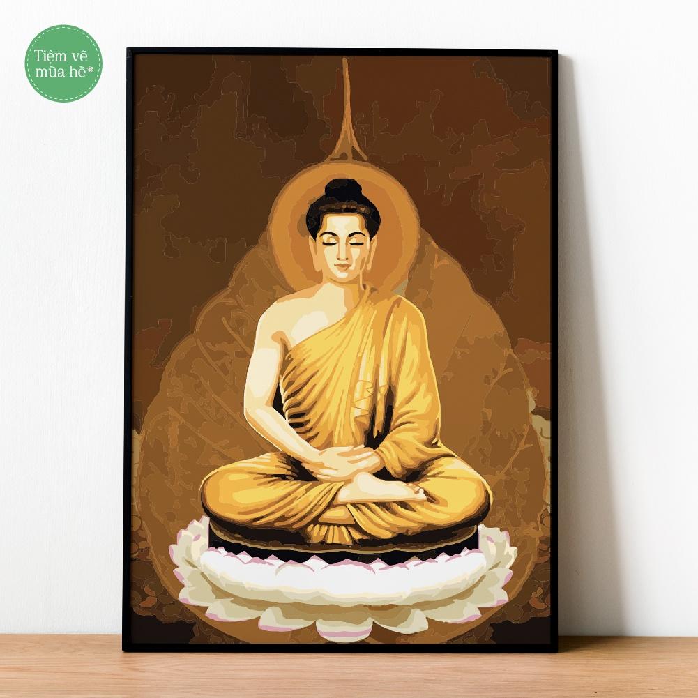 Tranh tô màu theo số Phật 06 đã căng khung 40x50cm