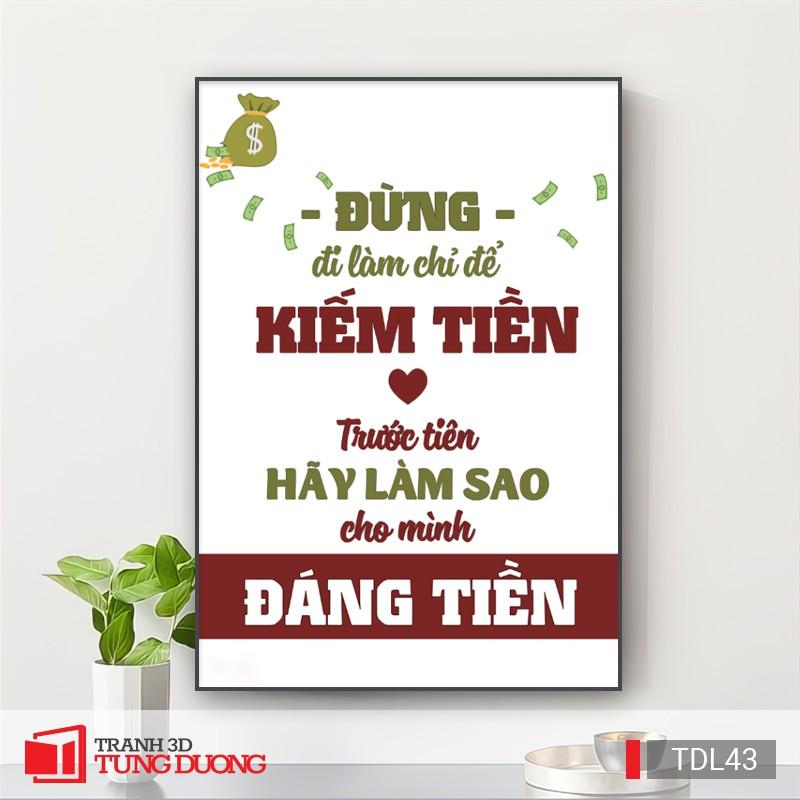 Tranh treo tường động lực văn phòng câu nói slogan truyền cảm hứng, tranh canvas trang trí DL25