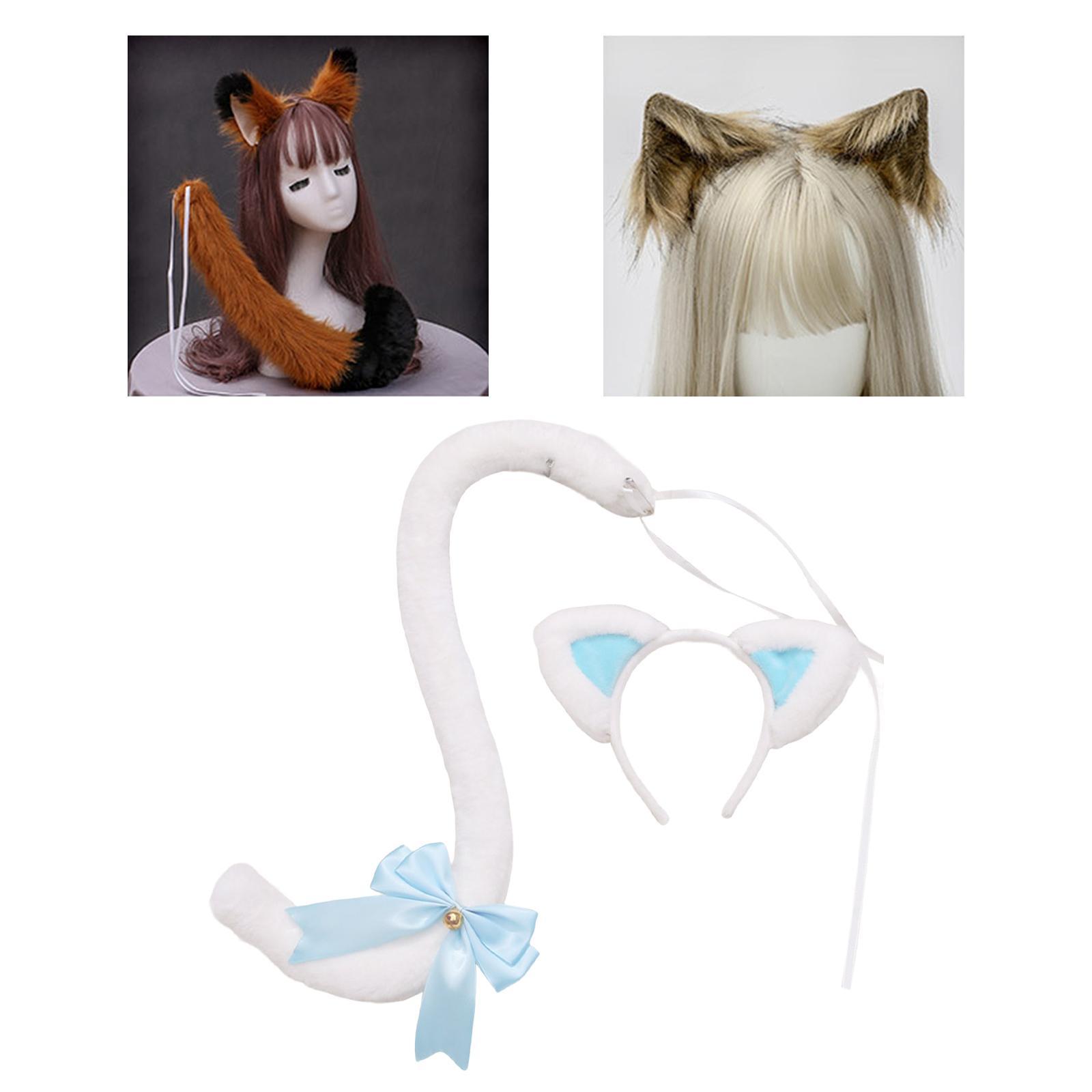 Cat Ears and Tail Set Fancy Dress Costume Gift Dressing up Party