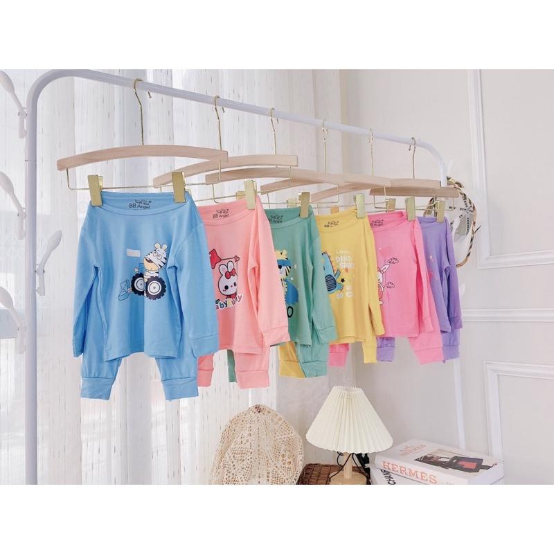 Bộ dài tay thun lạnh in hình cho bé trai/ bé gái