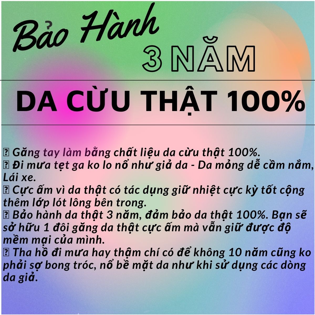 BST Găng Tay Da Thật Nam Nữ - Da Bò, Da Dê, Da Cừu Mỏng Nhẹ Đi Mưa Thoải Mái, Dễ Lái Xe - Không Bong Nổ - BH 3 Năm