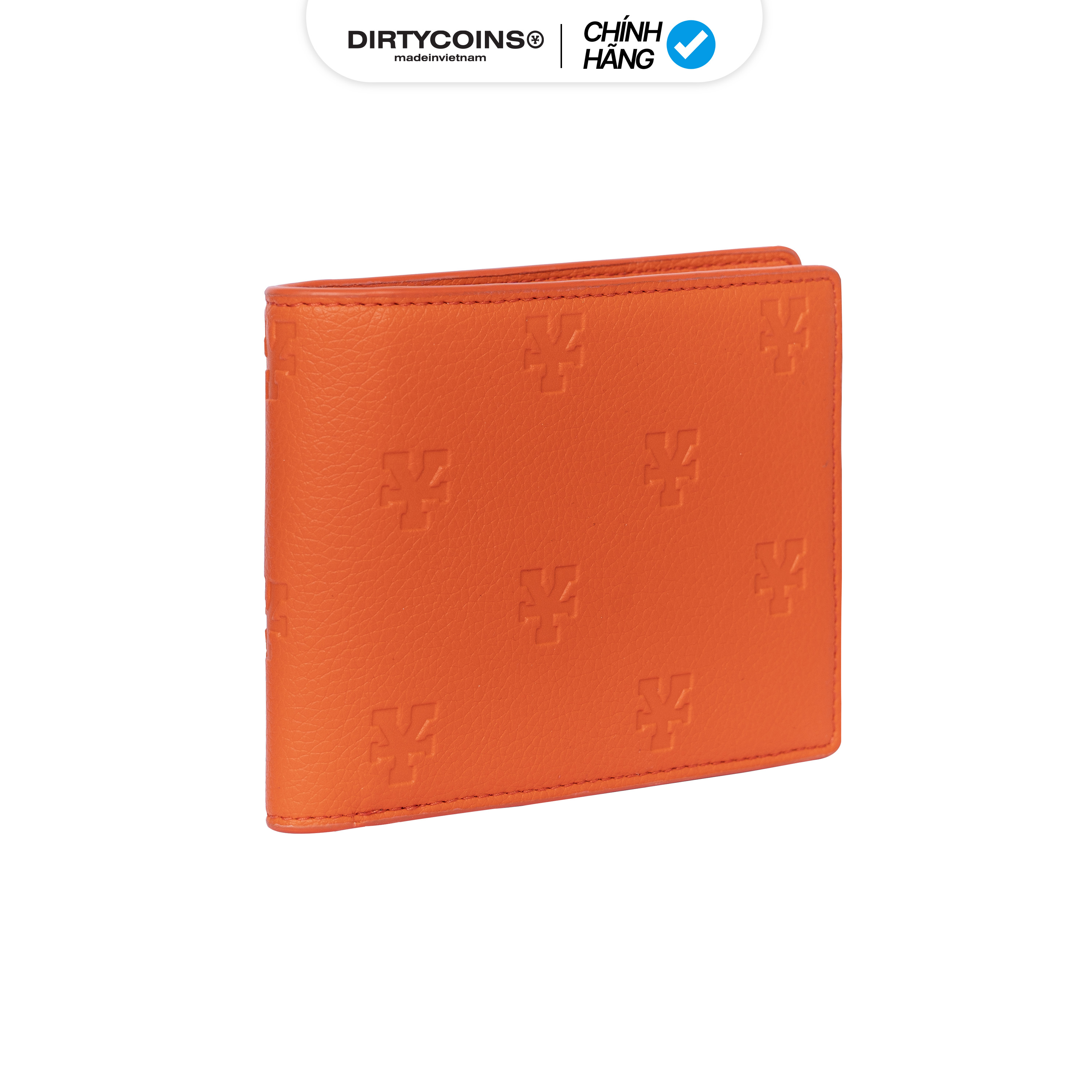 Ví DirtyCoins Fold Wallet Y Pattern Embossed - Orange