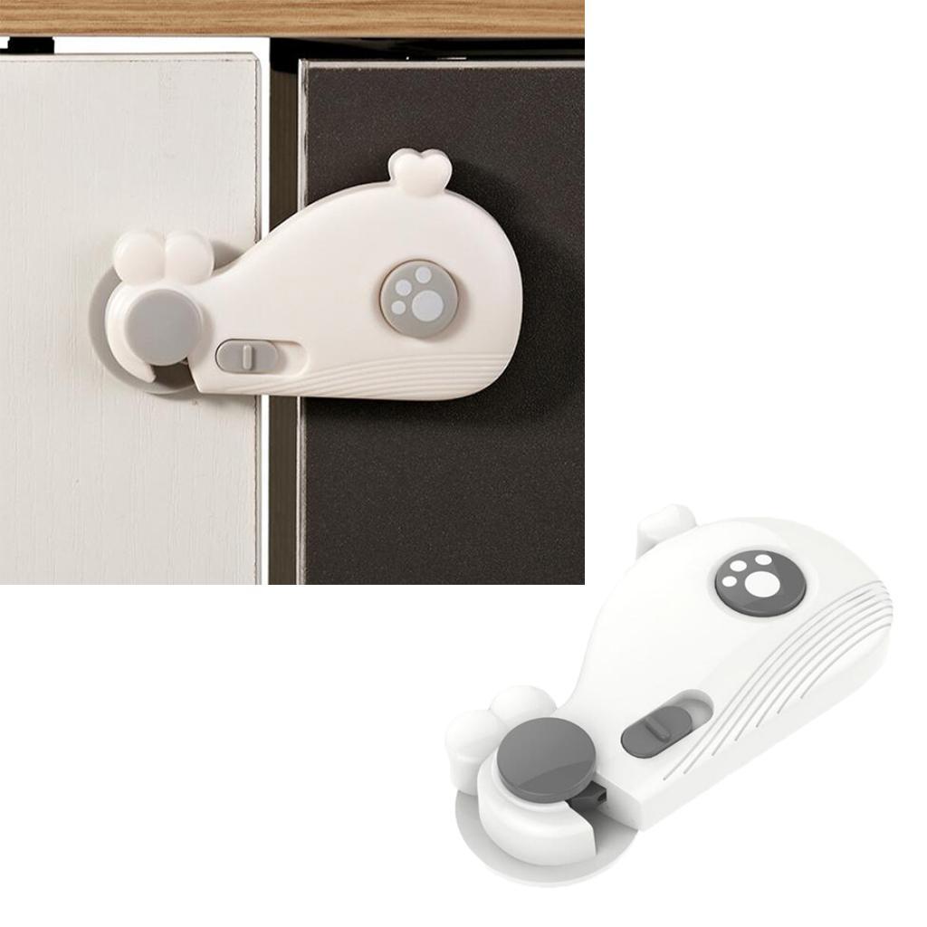 BABY SAFETY CUPBOARD DOOR DRAWER LOCK BABY/CHILD/KID PROOF FRIDGE LOCKS - White