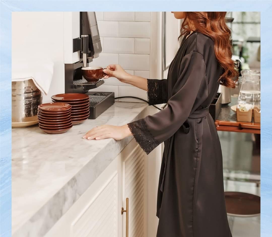 [HATU SLEEPWEAR] Set áo choàng váy ngủ lụa cao cấp,áo choàng cô dâu tặng kèm quần chip ren và đai áo choàng
