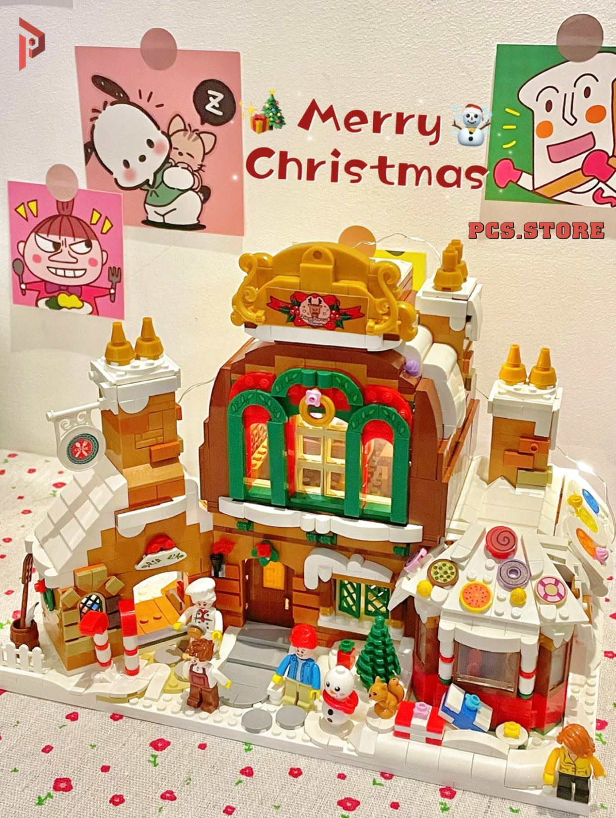 Đồ Chơi Lắp Ráp Mô Hình Ngôi Nhà Bánh Gừng Noel - PCS STORE