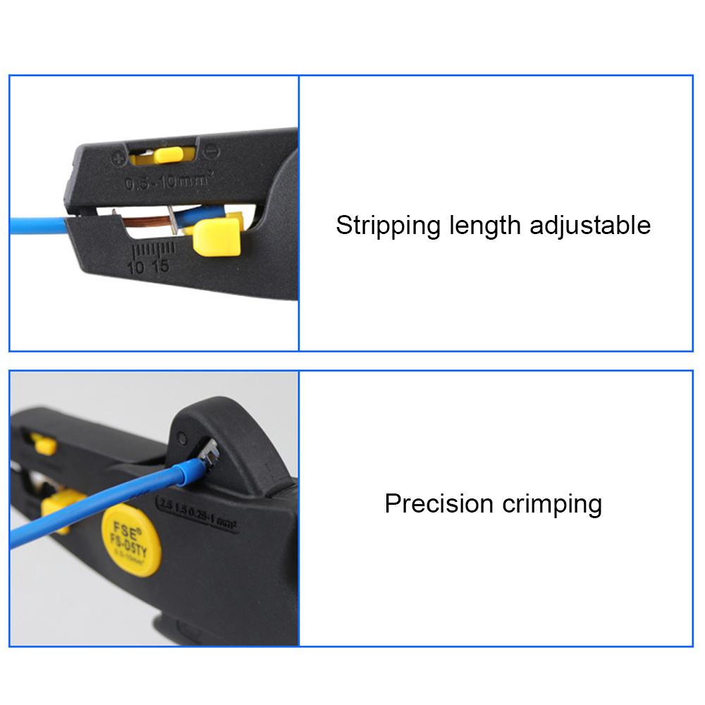 Reinforced Nylon Portable Wire Stripper Multifunction Cable Stripping Pliers Ferrule Cutting Tool