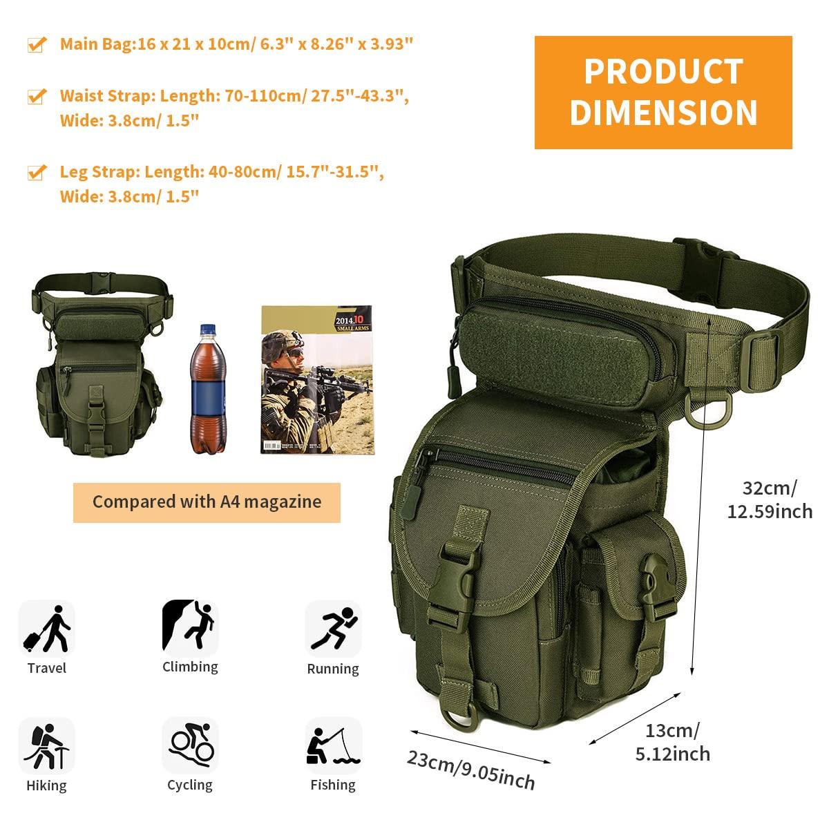 Túi chân chiến thuật túi chân túi túi hông bỏ túi thể thao túi chân túi quân đội túi chân túi chống nước túi công cụ túi công cụ cho chân đàn ông xe máy đi bộ đường dài ngoài trời