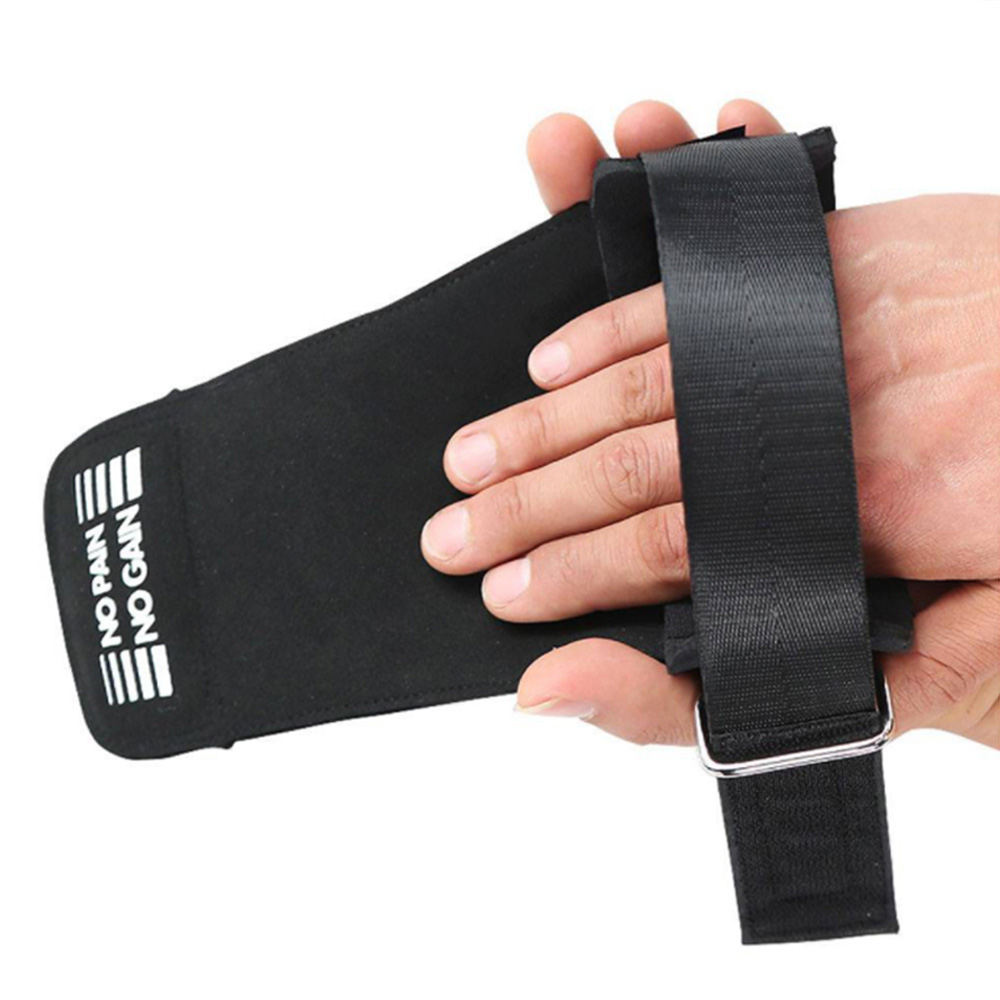 Găng Tay Tập Gym hở mu bàn tay - Dây kéo lưng Aolikes 2 trong 1