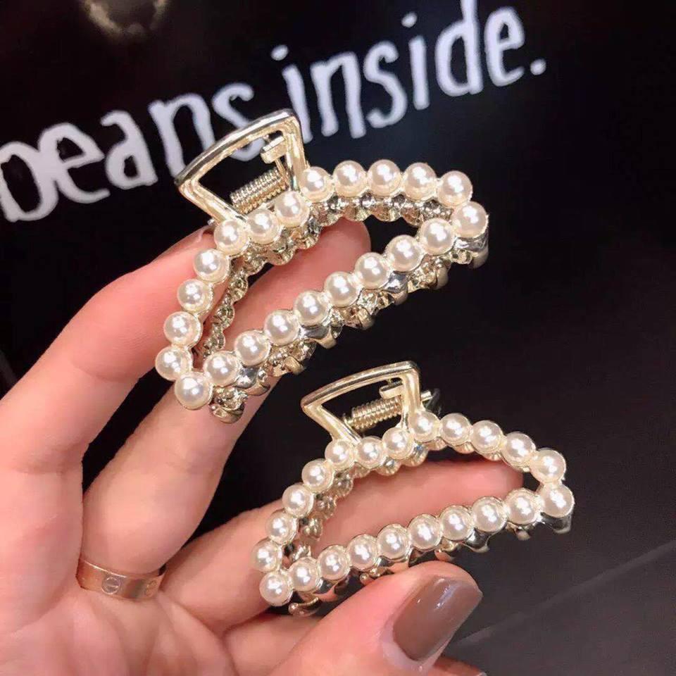 Set 3 kẹp tóc đính ngọc đá sang trọng