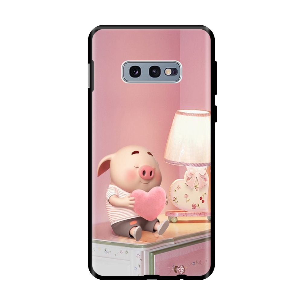 Ốp lưng TPU viền dẻo cho điện thoại SAMSUNG GALAXY S10E Hình Heo Con Đang Yêu