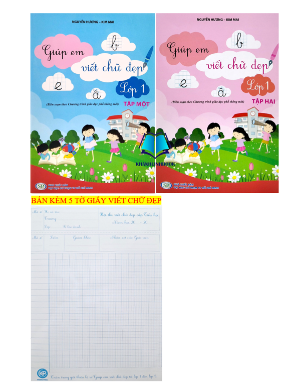 Sách - Combo Giúp em viết chữ đẹp lớp 1 - tập 1 + 2 (Kết Nối ) (KP)