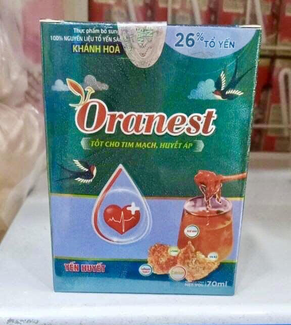 Lọ lẻ Yến huyết Oranest 70ml - Tốt cho tim mạch, huyết áp, 26% tổ yến - Nguyên liệu tổ yến sào cao cấp Khánh Hoà