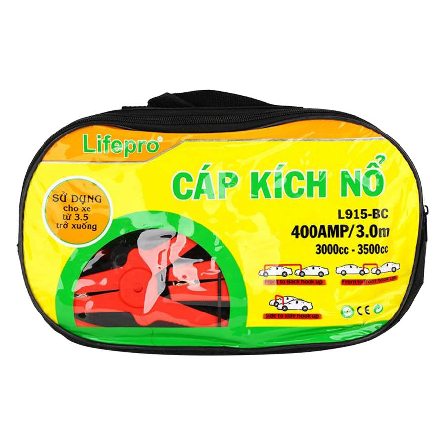 Cáp Kích Nổ Ô Tô Lifepro L915-BC - Đỏ