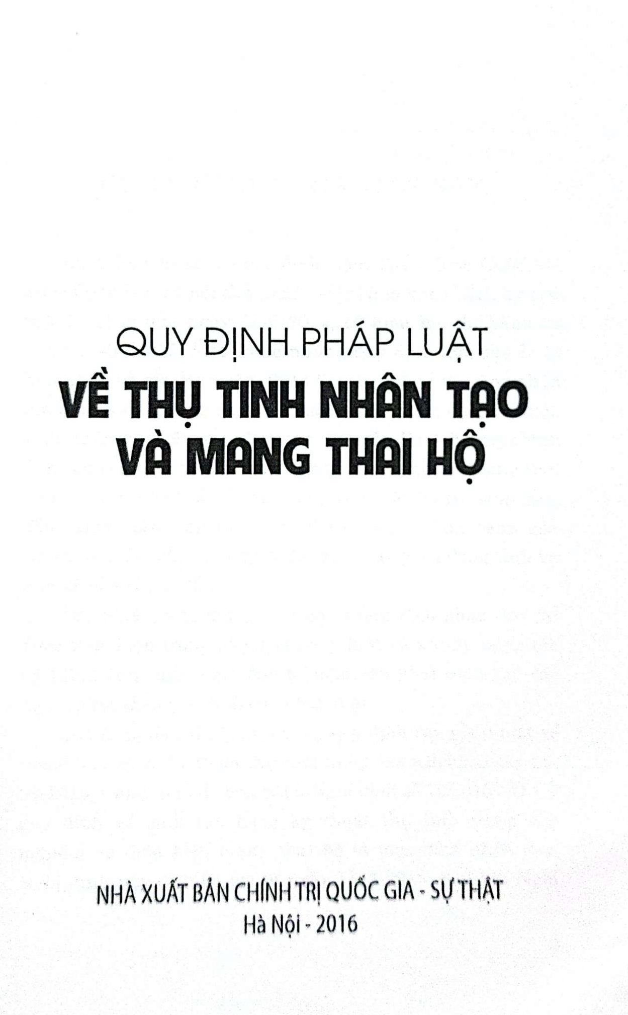 Quy định pháp luật về thụ tinh nhân tạo và mang thai hộ