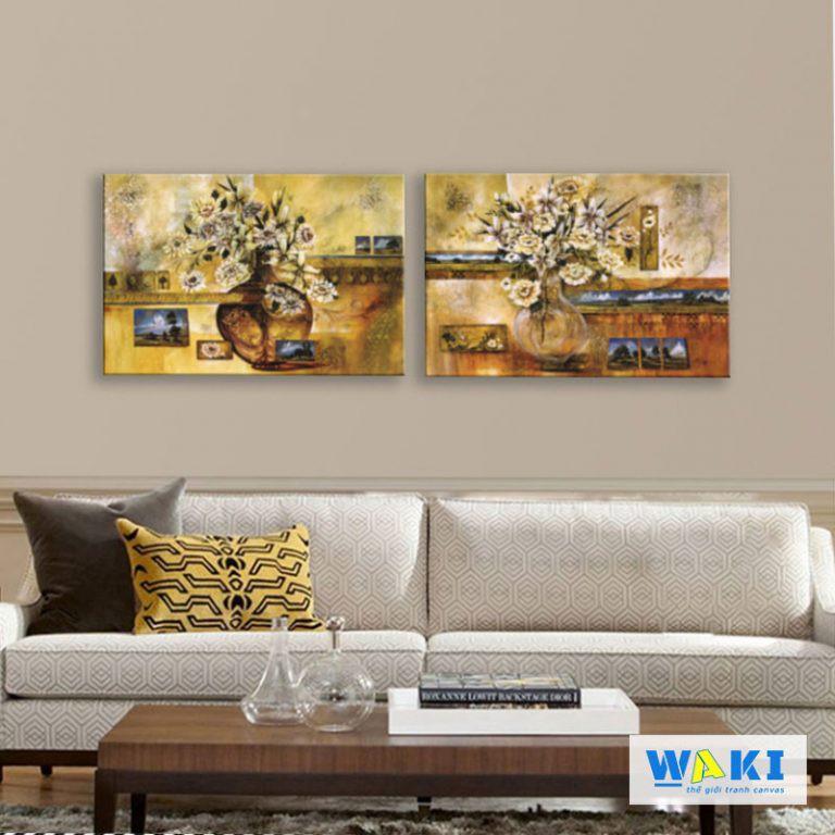 Bộ tranh canvas trừu tượng phong cách sơn dầu- W25