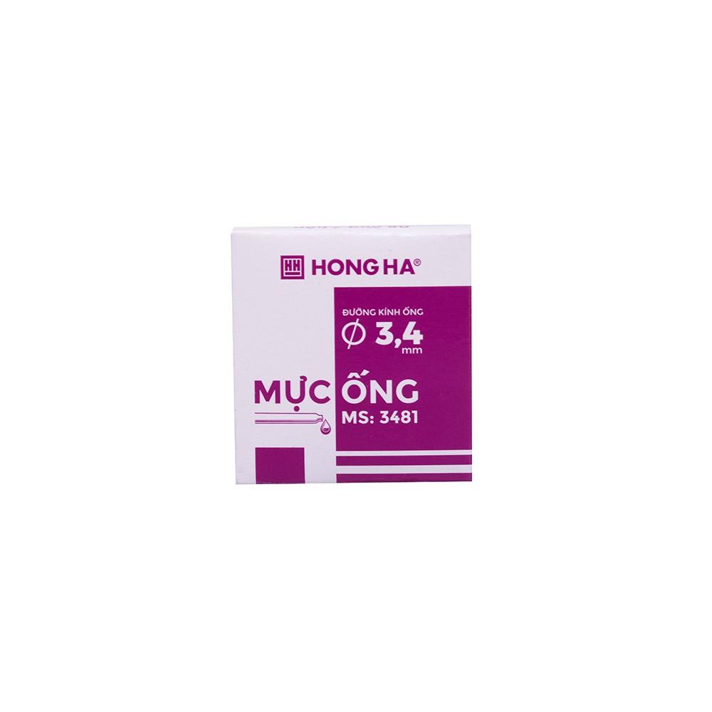 Hộp 6 ống mực Hồng Hà 3,4mm dùng cho bút máy 2276 - (3481)