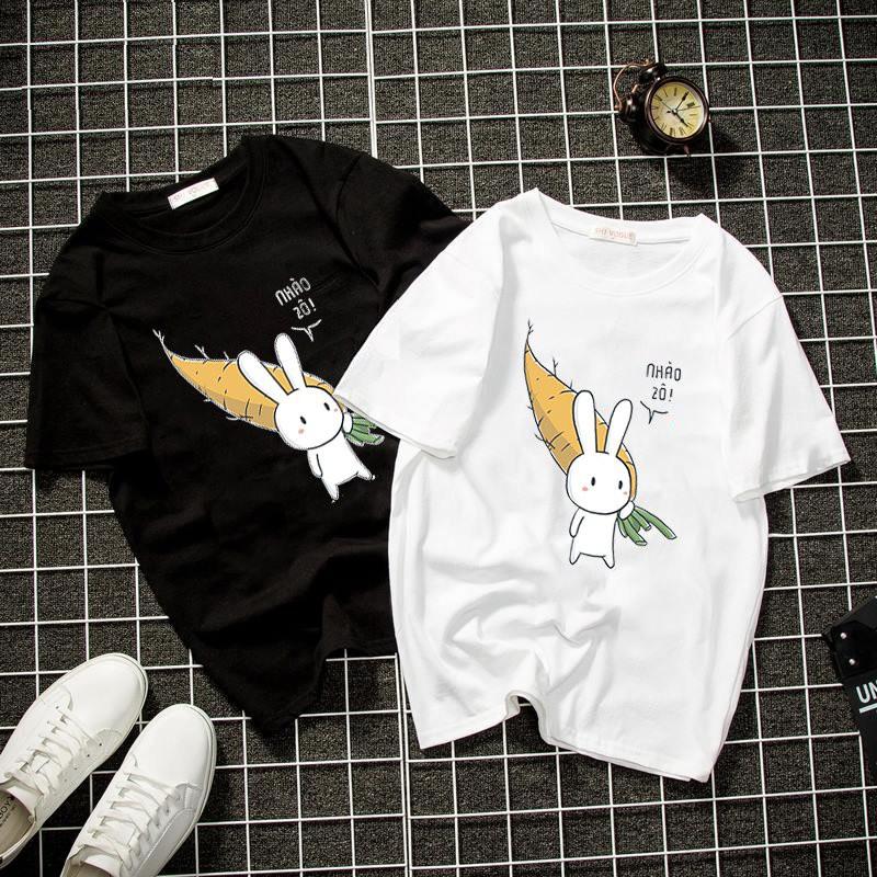 Áo thun unisex mèo 7 màu form rộng vải dày mịn 2019T915