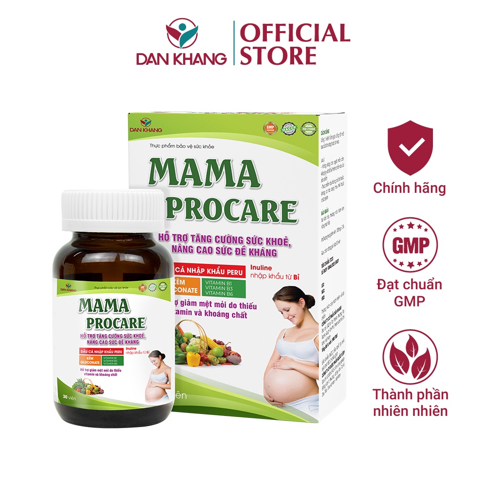 Viên Uống Bổ Sung Vitamin Và Khoáng Chất Cho Phụ Nữ Có Thai Mama Procare Hộp 30 Viên