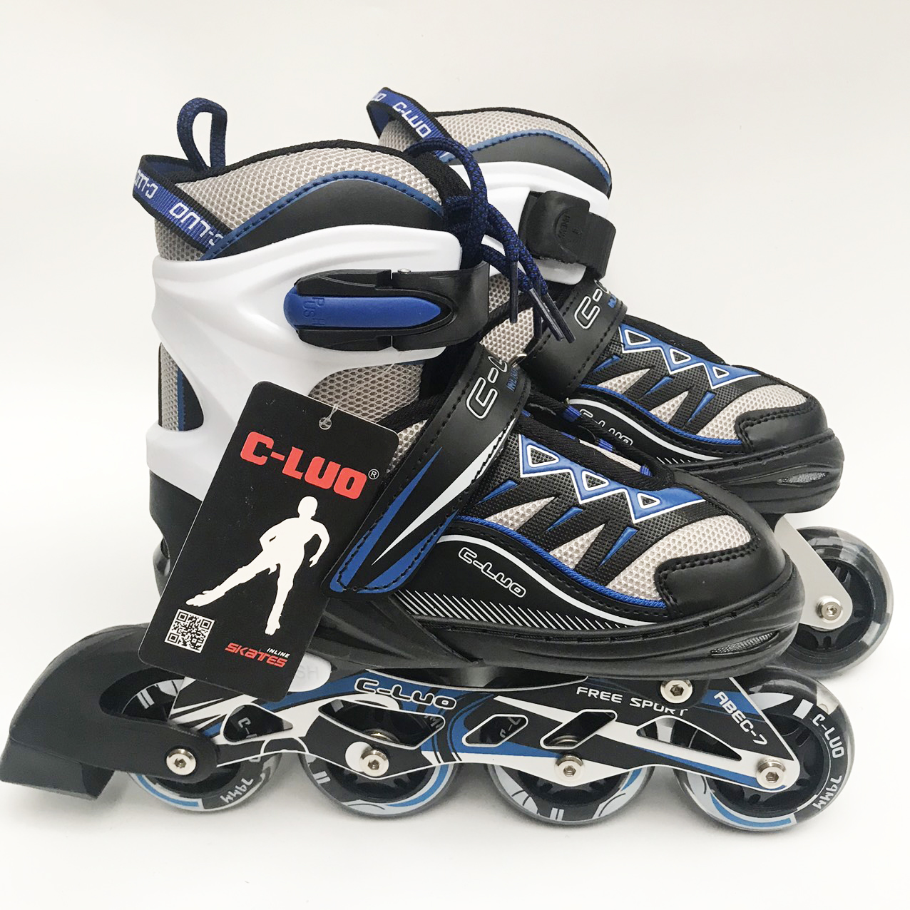 Giày patin có đèn led cho trẻ em và thiếu niên, trượt mượt và êm hãng CLUO