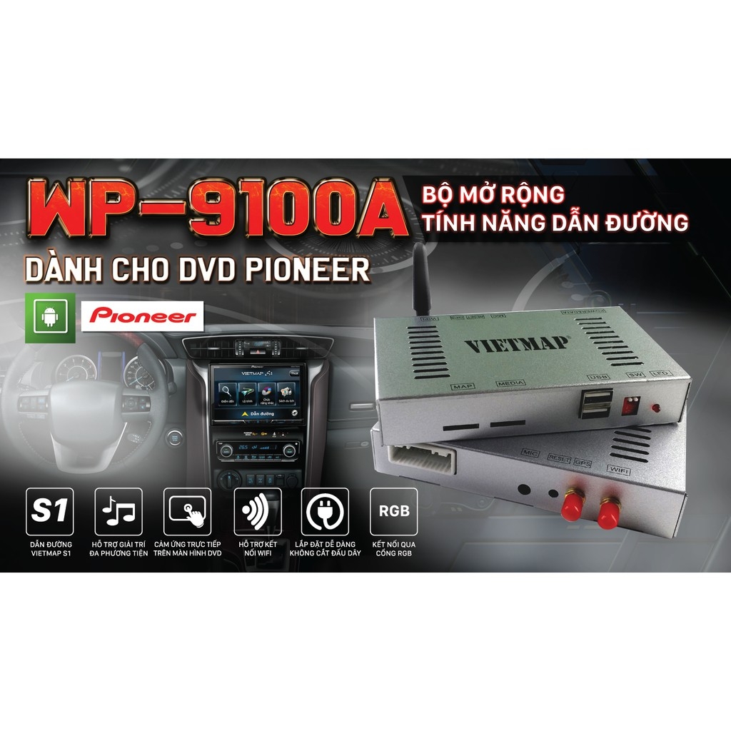 VIETMAP Touch 9100A - Bộ Mở Rộng Tính Năng Dẫn Đường Dành Cho DVD Pioneer Android - HÀNG CHÍNH HÃNG